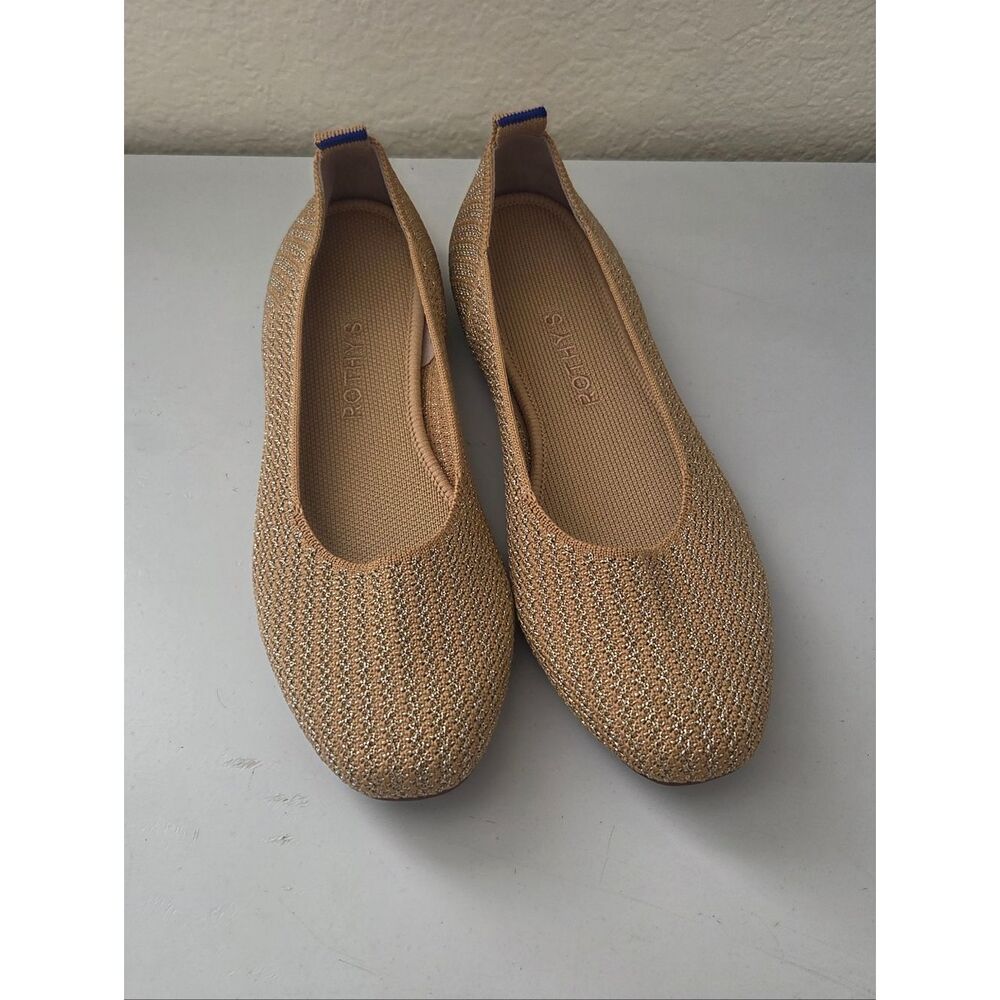 Rothy’s The Square Wrap Gold Stripes Colorway Size 8